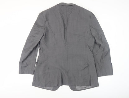 Mens UK Size 40 Crombie Regular Grey Suit Jacket