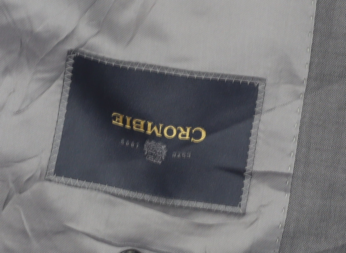 Mens UK Size 40 Crombie Regular Grey Suit Jacket