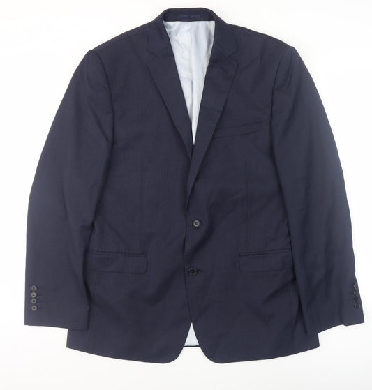 Mens UK Size 40 French Connection Regular Blue Suit Jacket
