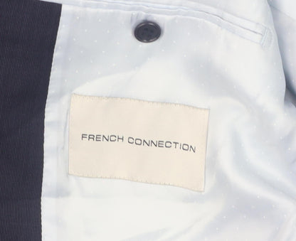 Mens UK Size 40 French Connection Regular Blue Suit Jacket