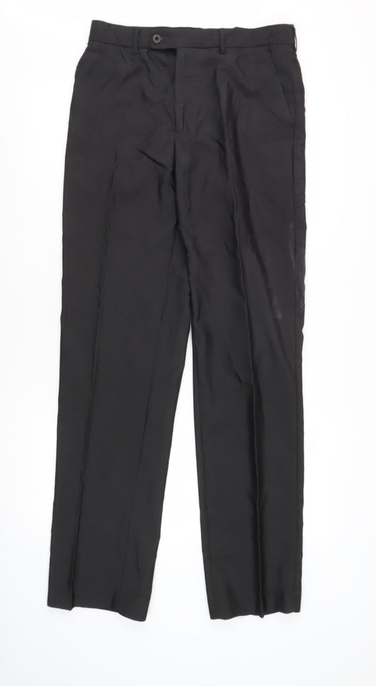 Kurt Muller Men's Black Trousers 32L