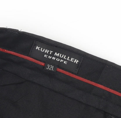 Kurt Muller Men's Black Trousers 32L