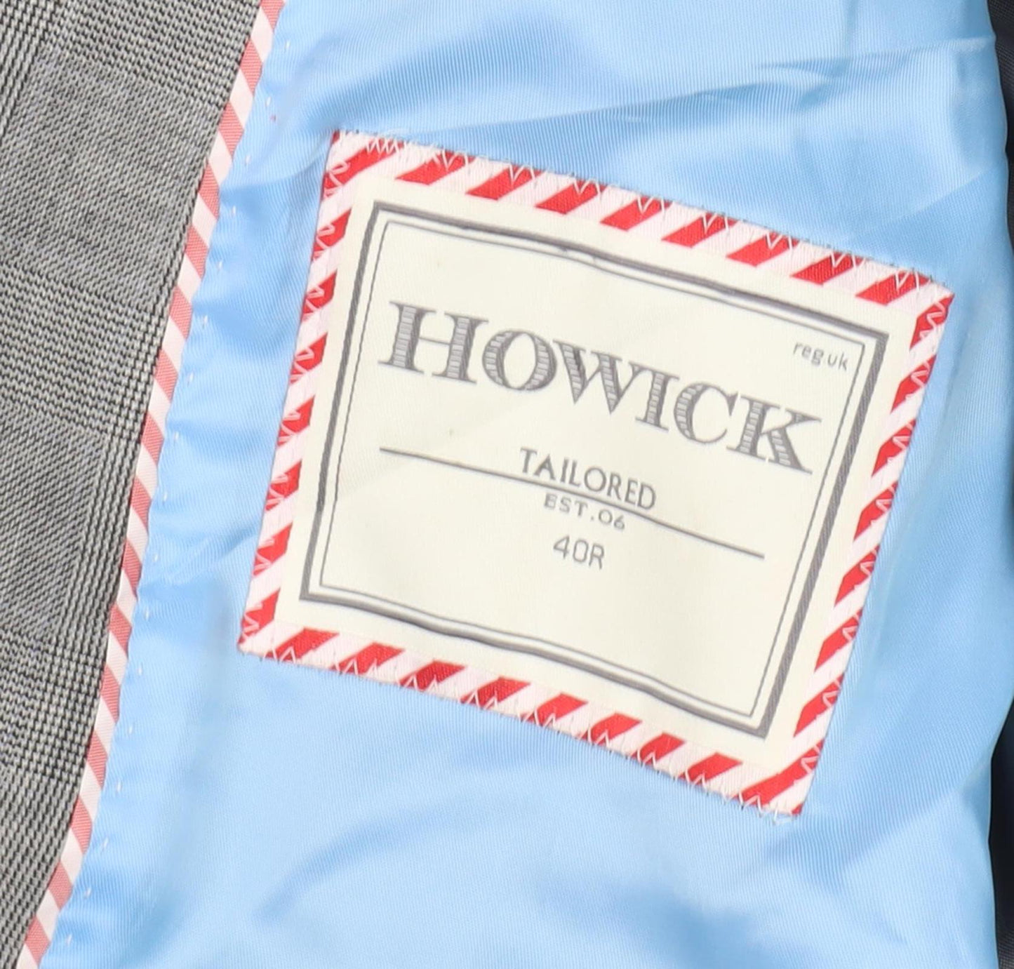 Mens UK Size 40 Howick Regular Grey Suit Jacket