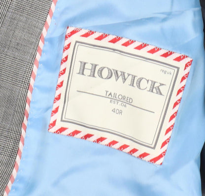 Mens UK Size 40 Howick Regular Grey Suit Jacket