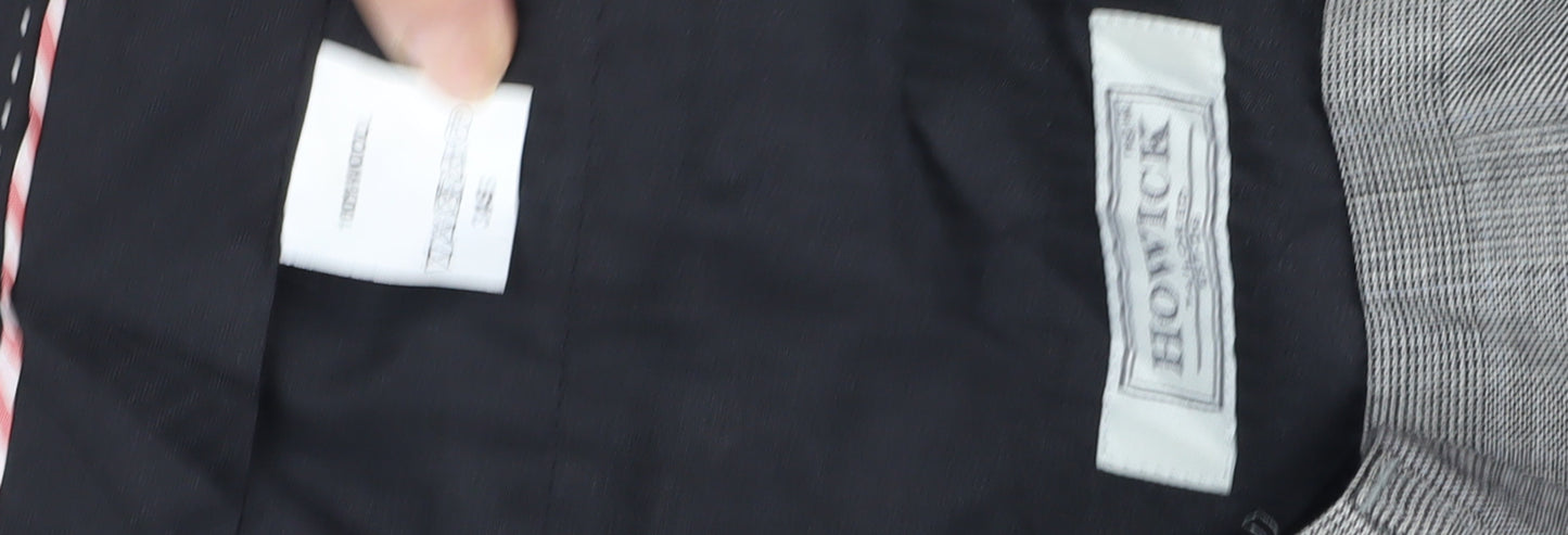 Howick Grey Men's Dress Pants M Check Wool Business