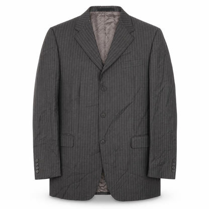 Marks and Spencer Men's Grey Striped Suit Jacket 44L