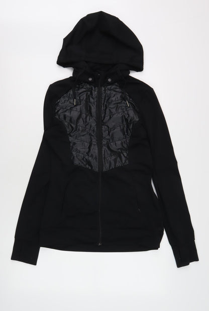 Marks & Spencer Women's Black Hooded Jacket Size 8