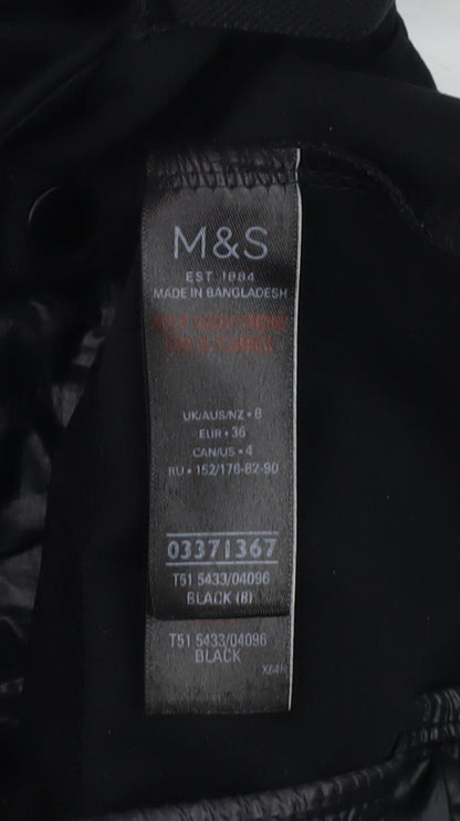 Marks & Spencer Women's Black Hooded Jacket Size 8