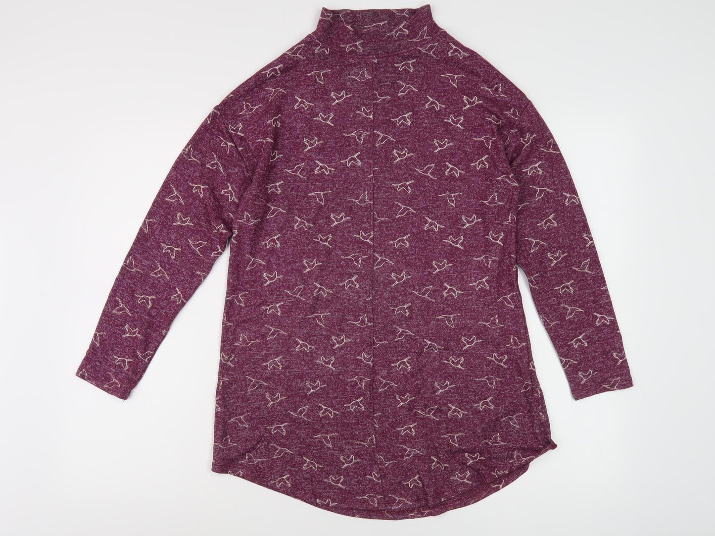 Womens UK Size 10 Marks and Spencer Purple Jersey Blouse