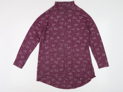 Womens UK Size 10 Marks and Spencer Purple Jersey Blouse