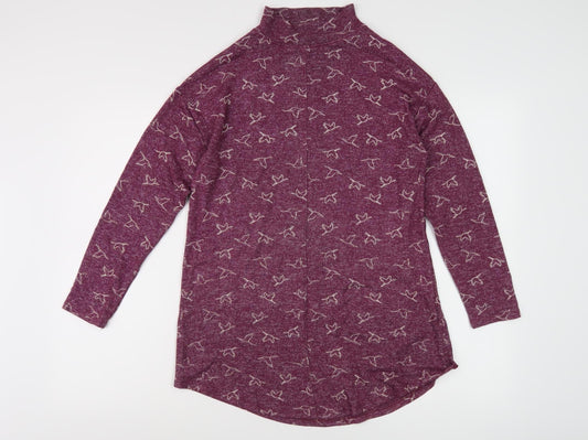 Womens UK Size 10 Marks and Spencer Purple Jersey Blouse