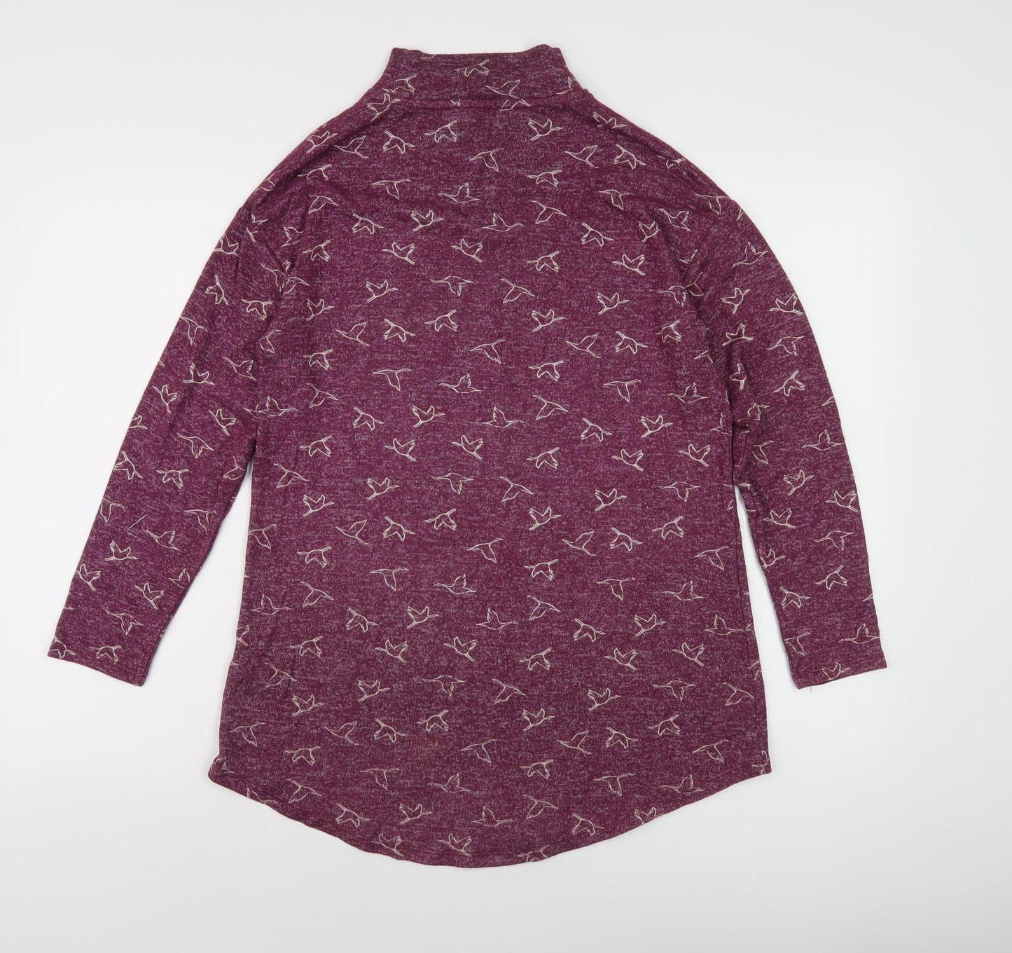 Womens UK Size 10 Marks and Spencer Purple Jersey Blouse