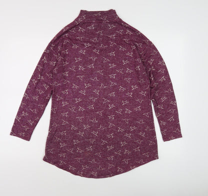 Womens UK Size 10 Marks and Spencer Purple Jersey Blouse