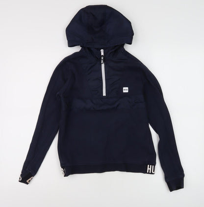 Boss Boys Blue Pullover Hoodie 12 Years Logo Style