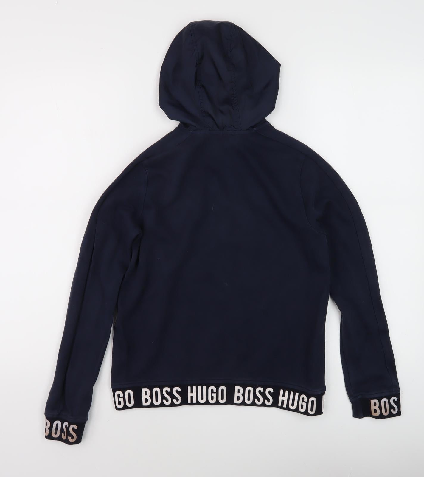 Boss Boys Blue Pullover Hoodie 12 Years Logo Style