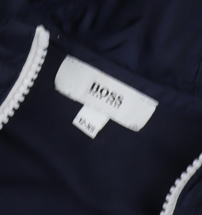 Boss Boys Blue Pullover Hoodie 12 Years Logo Style