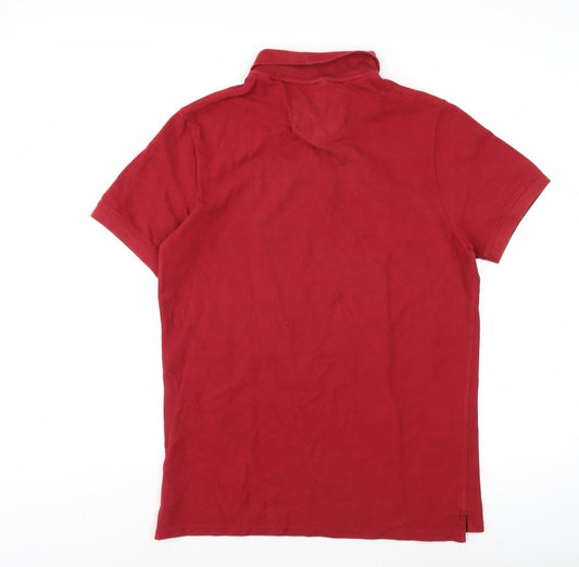 Jack Wills Men's Red Polo Shirt L - Logo Accent