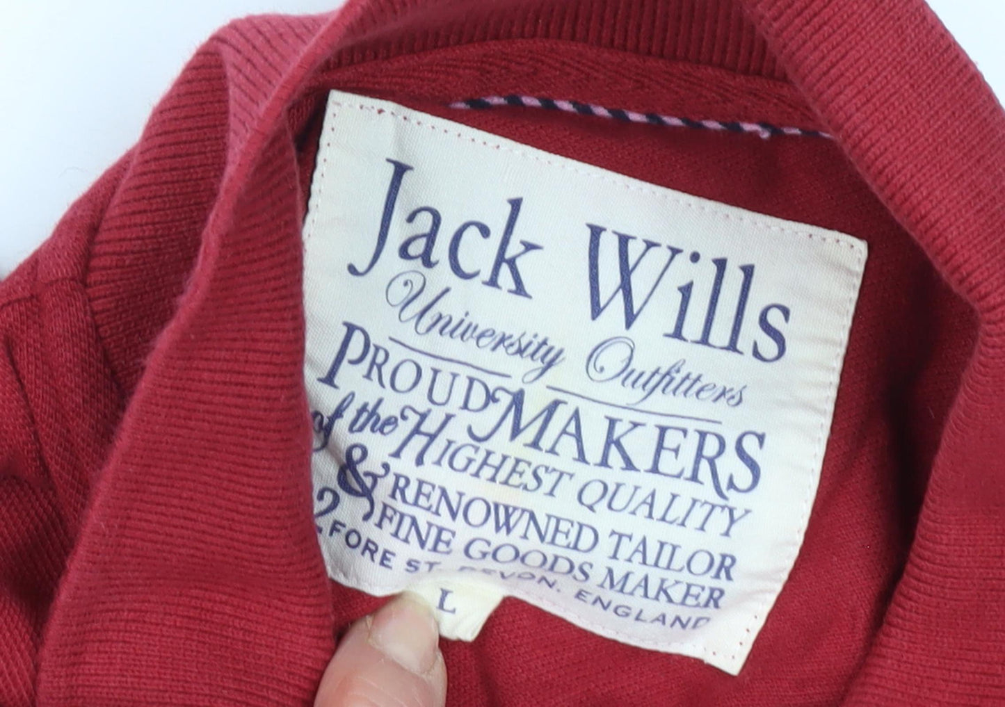 Jack Wills Men's Red Polo Shirt L - Logo Accent