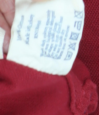 Jack Wills Men's Red Polo Shirt L - Logo Accent