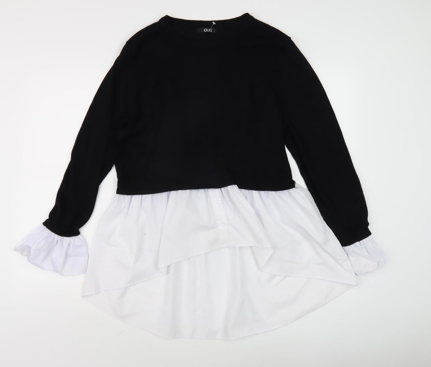 Womens UK Size L Quiz Black Pullover Jumper