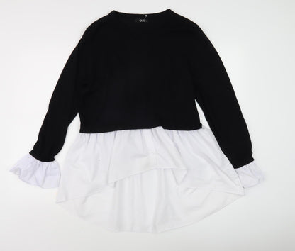Womens UK Size L Quiz Black Pullover Jumper