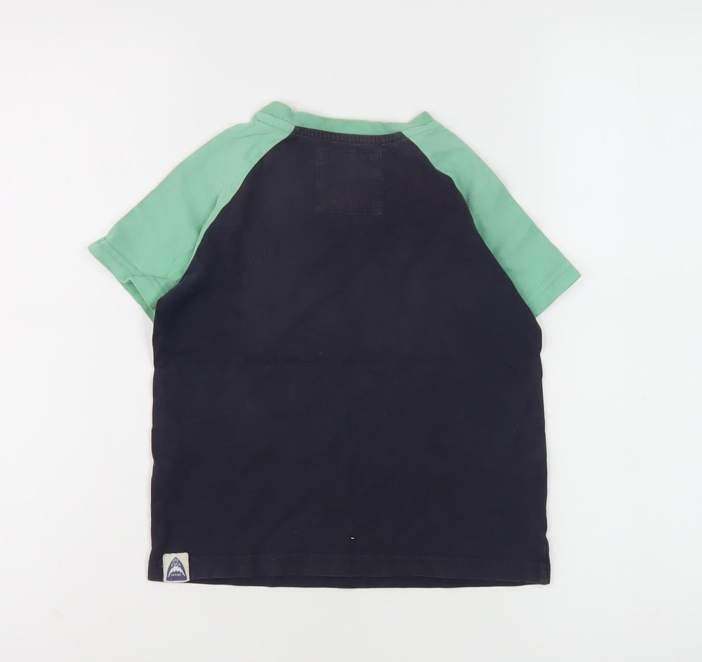 Fat Face Boys Black & Green T-Shirt, Size 4-5, Casual Basic