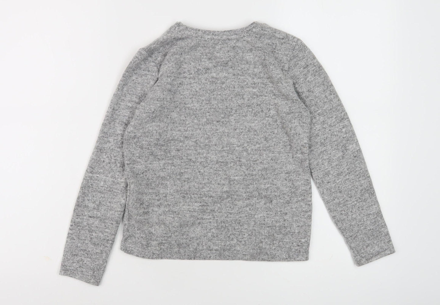 Harry Potter Girls Grey Sequin Long Sleeve Pullover Top 9-10 Years