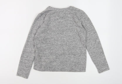 Harry Potter Girls Grey Sequin Long Sleeve Pullover Top 9-10 Years