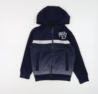 Evo Boys Blue Full Zip Hoodie 2XS with Logo Accents