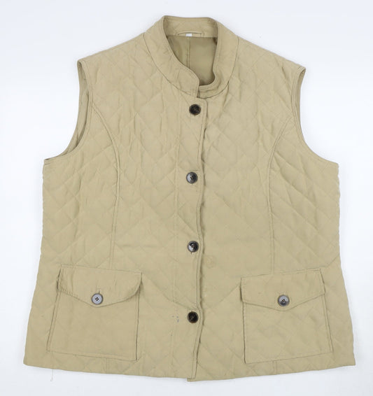 Cotswold Collections Beige Quilted Women's Waistcoat Size 22
