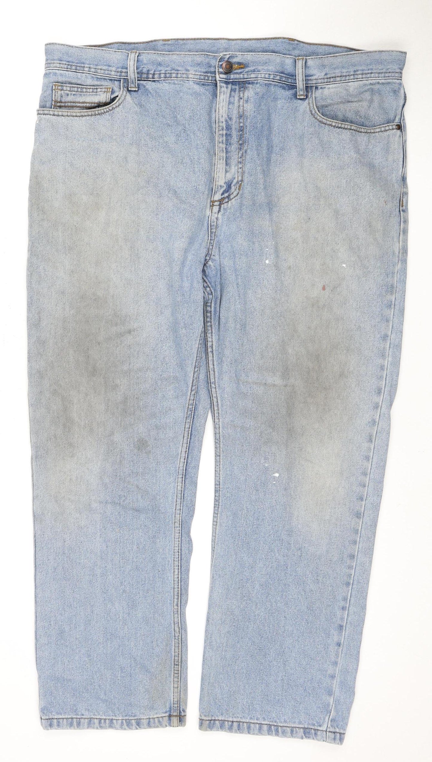 Marks and Spencer Men's Blue Straight Jeans