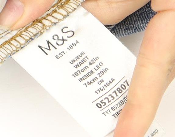 Marks and Spencer Men's Blue Straight Jeans