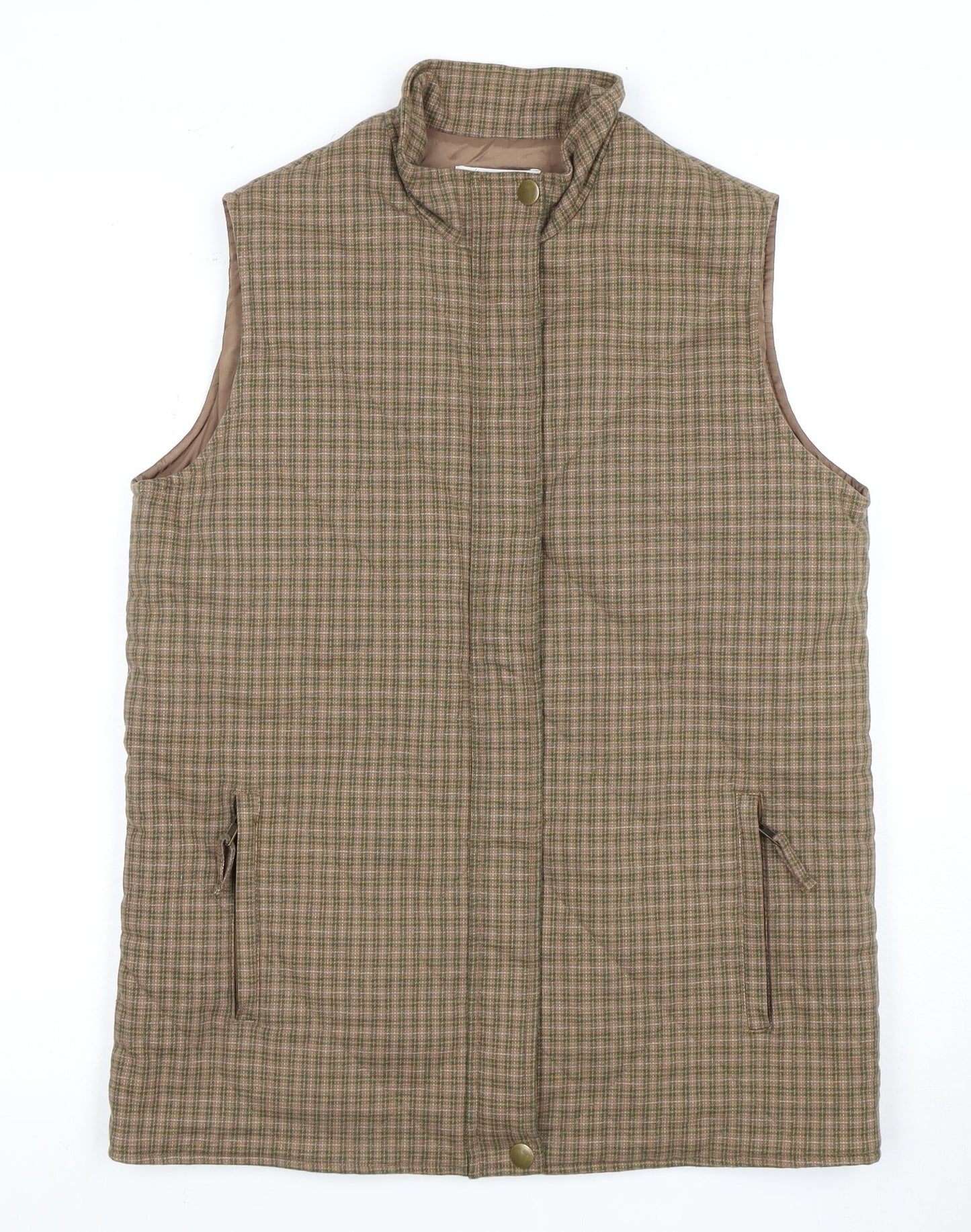 Bellino Women's Brown Check Waistcoat Size 12