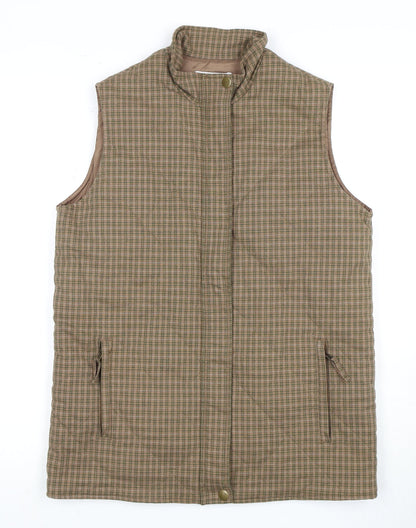Bellino Women's Brown Check Waistcoat Size 12