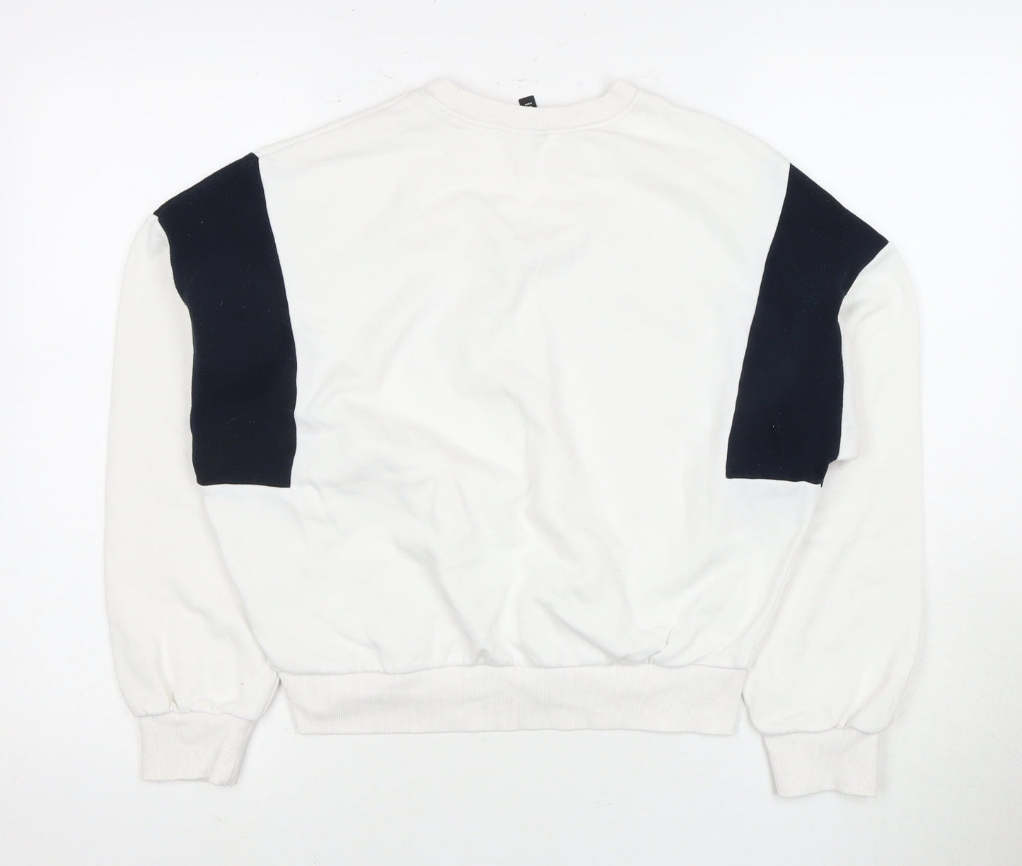 Unisex Adults UK Size 10 H&M White Pullover Sweatshirt