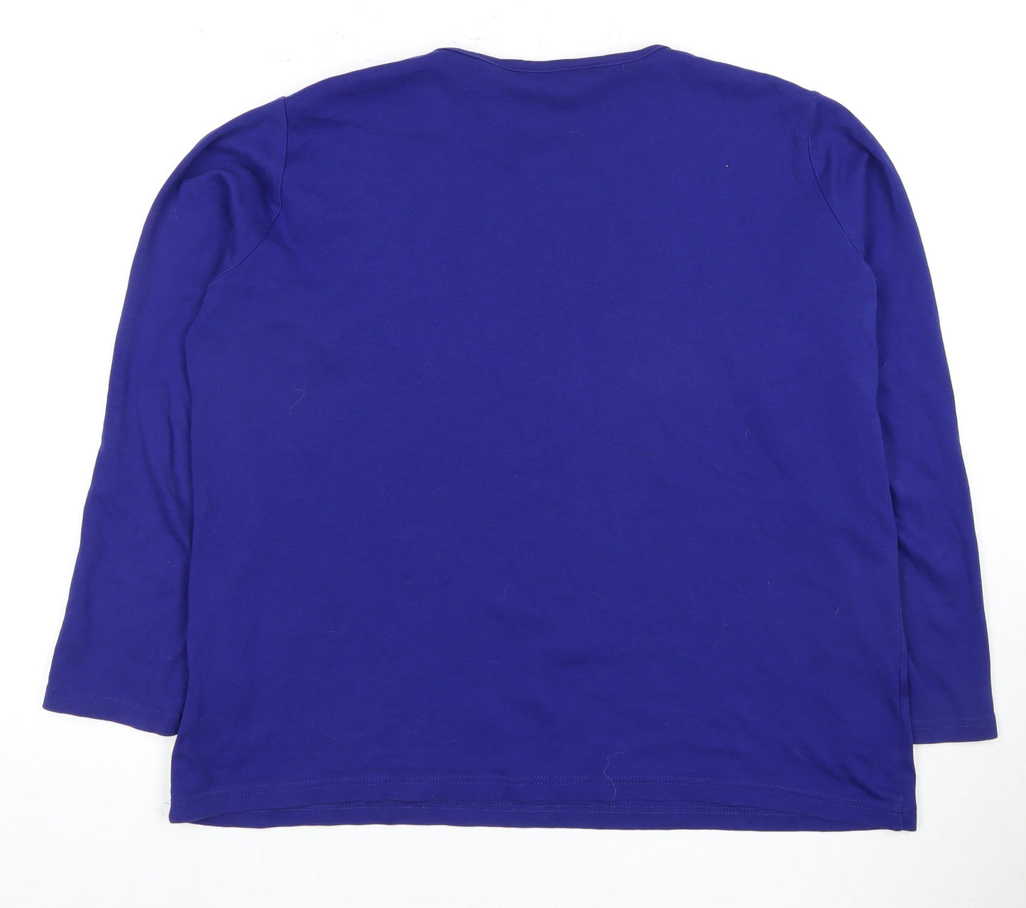 Isle Women's Blue Rhinestone Long Sleeve Tshirt - L