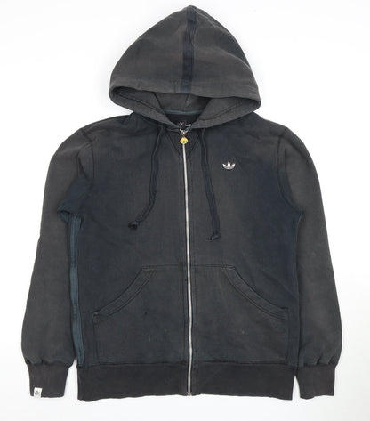 Adidas Men's Black Full Zip Hoodie, Size M