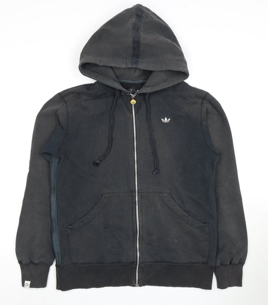 Adidas Men's Black Full Zip Hoodie, Size M