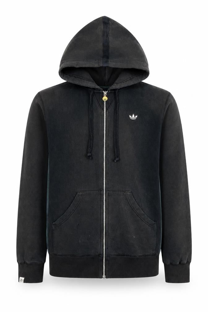 Mens UK Size M adidas Black Full Zip Hoodie
