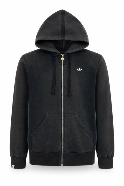 Mens UK Size M adidas Black Full Zip Hoodie