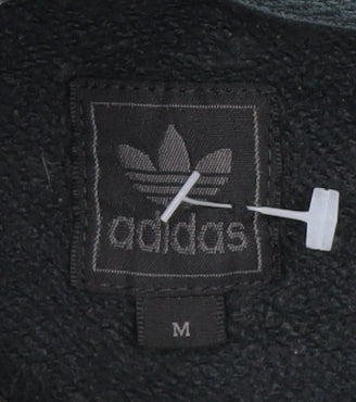 Adidas Men's Black Full Zip Hoodie, Size M