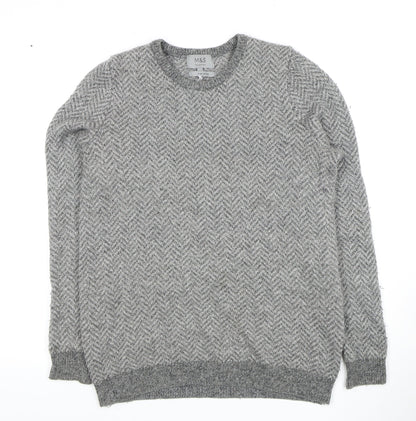 Marks and Spencer Men's Grey Pullover Jumper S