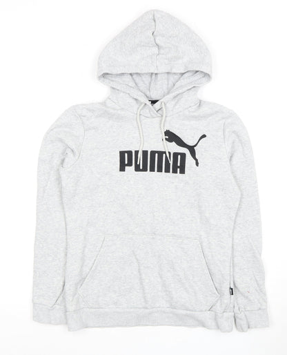 Puma Grey Unisex Pullover Hoodie, Regular Fit, Size 8