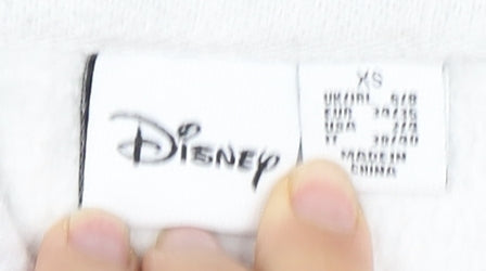 Womens UK Size XS Disney White Pullover Hoodie