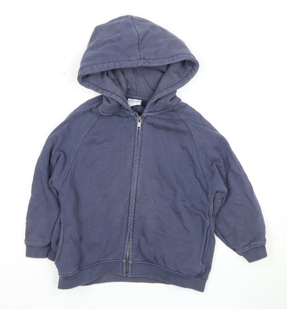 Zara Boys Blue Full Zip Hoodie 3-4 Years