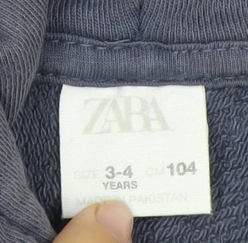 Zara Boys Blue Full Zip Hoodie 3-4 Years