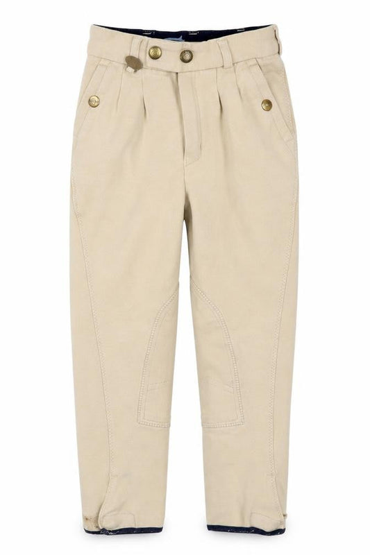 Equetech Boys Beige Cotton Trousers Size 22 with Button Closure