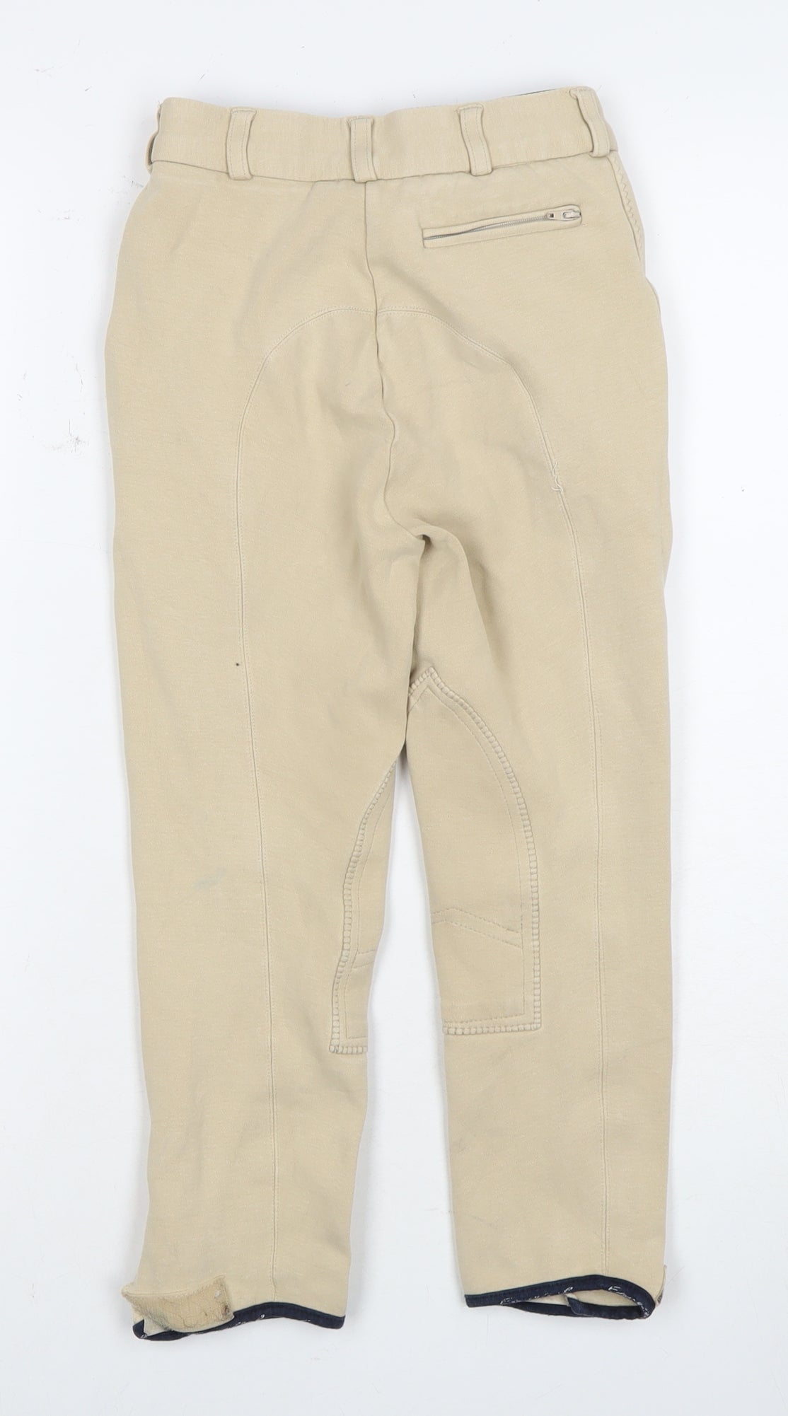 Equetech Boys Beige Cotton Trousers Size 22 with Button Closure