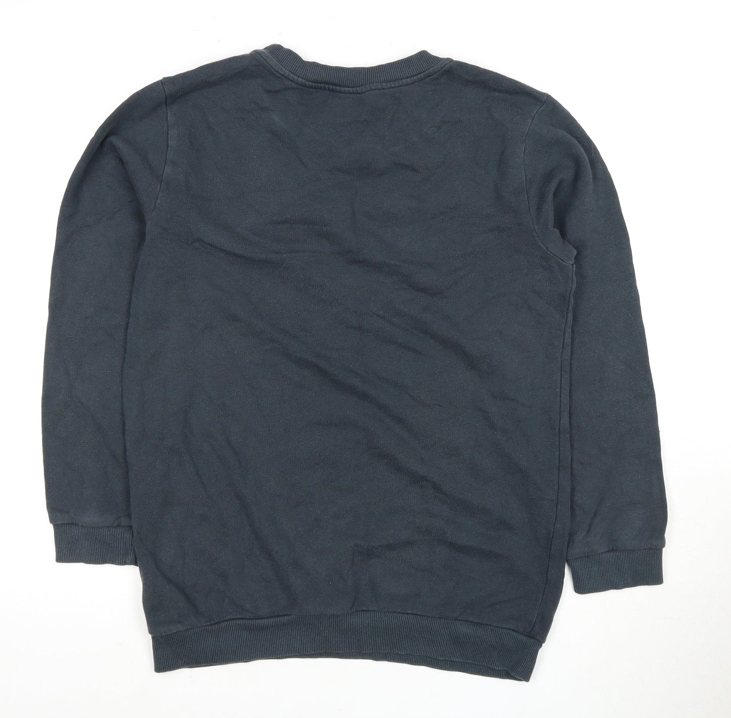 Topshop Women's Black Size 6 Crew Neck Sweatshirt