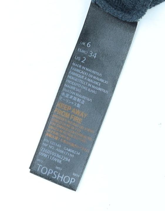 Topshop Women's Black Size 6 Crew Neck Sweatshirt